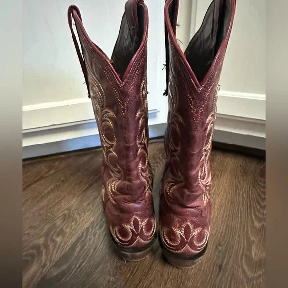 Ariat Hazen Western Boots Red 9B - Picture 3 of 9